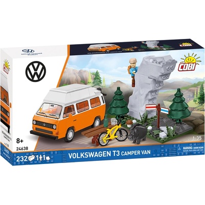 Cobi 24638 Volkswagen T3 Camper Van, 1:35, 232 k, 2 f