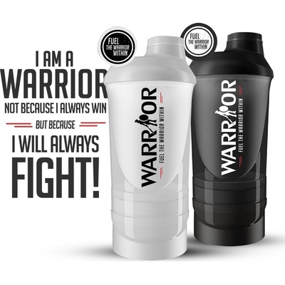 Warrior - Smart Šejker Warrior viacdielny 600ml+350ml Biely WHITE