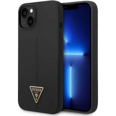 GUESS Кейс Guess GUHCP14MSLTGK за iPhone 14 Plus 6.7", черен /черен, твърд, Silicone Triangle (GUE002323-0)