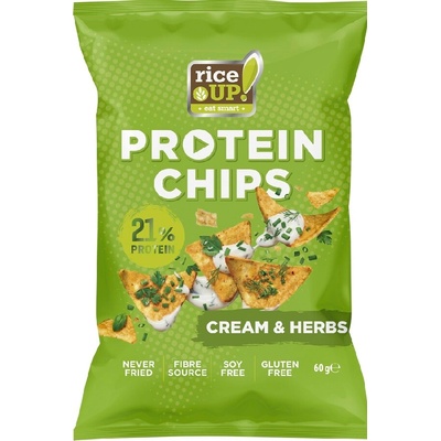 Rice Up Bezlepkový proteinový chips se smetanově cibulovou příchutí 60 g
