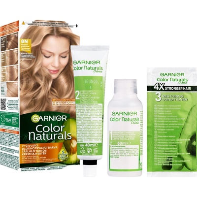 Garnier Color Naturals permanentní barva na vlasy 8N Přirozená světlá blond 60+40+12 ml