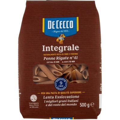 De Cecco celozrnné cestoviny Penne rigate No.41 0,5 kg