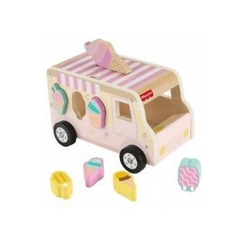 Fisher Price Mattel Fisher-Price Wooden Ice Cream Shape Sorter, Skill Game
