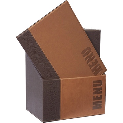 SECURIT Box s jedálnymi lístkami TRENDY, svetlo-hnedá (20 ks)