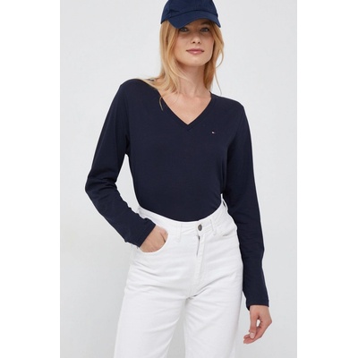 Tommy Hilfiger tričko s dlouhým rukávem tmavomodrá