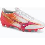 Mizuno Футболни обувки Mizuno Alfa III Pro FG white/fuchsia purple
