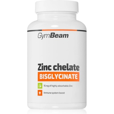 GymBeam Zinc Chelate Bisglycinate kapsuly na podporu imunitného systému, pre krásnu pleť a nechty 55.4 g