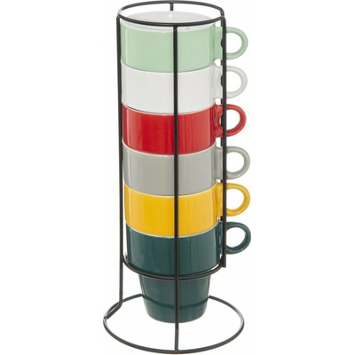 Secret de Gourmet Keramický hrnček so stojanom Colorama 6 x 200 ml