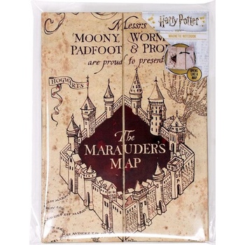 CurePink Magnetický A5 blok Harry Potter Pobertův plánek 14,8 x 21 cm BSSBS145056HP