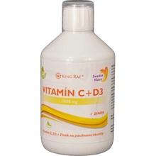 Swedish Nutra Vitamín C + Vitamín D3 + zinok na posiľnenie imunity 500 ml