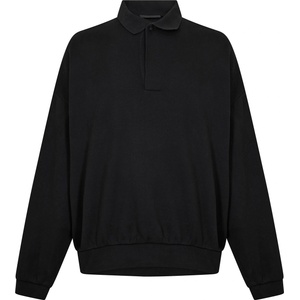 Fear of god essentials Блуза с яка FEAR OF GOD ESSENTIALS Men's Long Sleeve Polo Shirt - Jet Black