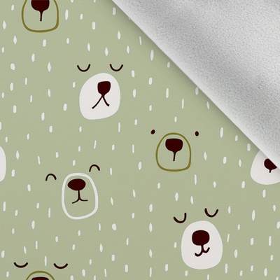 Látka softshell zimní Teddy čumáky jiné