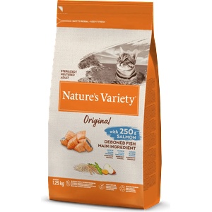 Nature's Variety Original Sterilized Salmon гранули за кастрирани котки - 7кг