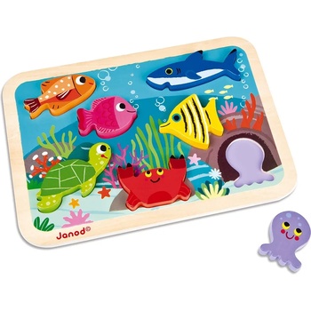 Janod 3D пъзел Janod - Океан, 7 части (J07056)