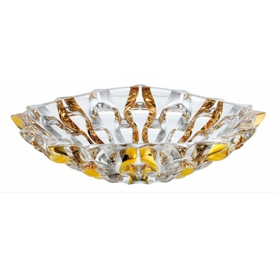 Bohemia Treasury Křišťálová mísa SAMBA-Rhapsody-Gold 35 cm