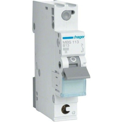 Hager Jistič 1P B 13A 6kA MBS113-QC-bezšroubový