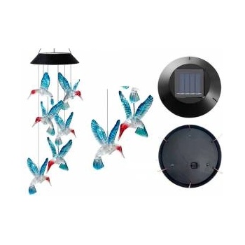Leantoys Solar Hummingbirds Birds LED Colorful Light