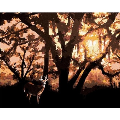 zuty Malování Podle Čísel Srnka U Stromu D. Rusty Rust 40 x 50 Cm Plátno Rám