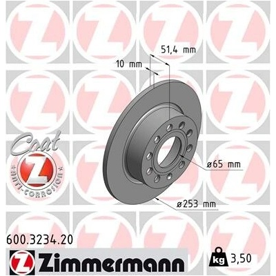 Brzdový kotúč ZIMMERMANN 600.3234.20 (600323420)