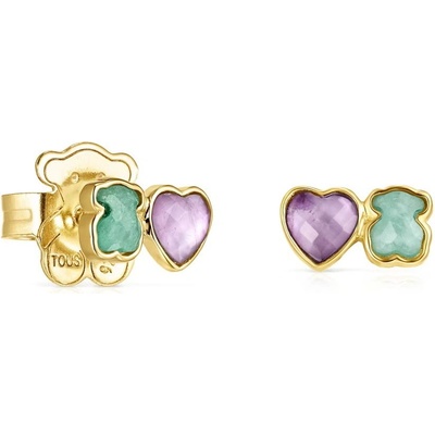 Tous Roztomilé pozlátené náušnice kôstky Glory 1001931100