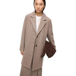 VILA Палто Vila Claudia Button coat - Beige (Falcon / Melange)