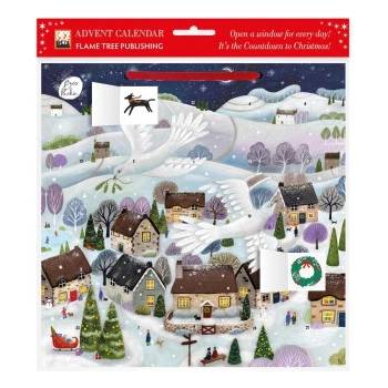 Flame Tree Publishing Bex Parkin: Doves Advent Calendar (with Stickers)