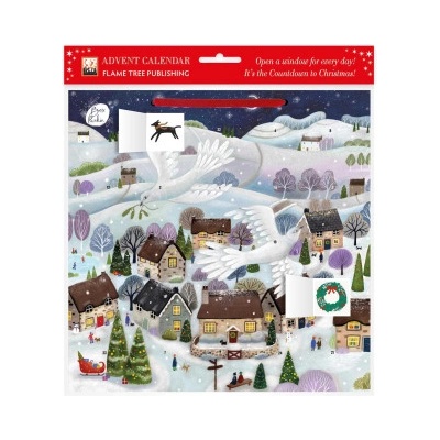 Flame Tree Publishing Bex Parkin: Doves Advent Calendar (with Stickers)