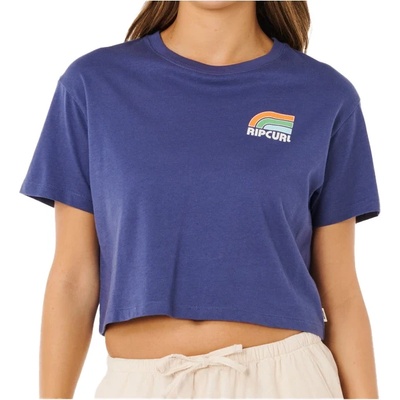 Rip Curl Дамска тениска Rip Curl Women's Surf Side Cropped Tee T-shirt - Navy - размер XXL (916-5867-0217)