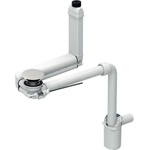 Geberit ONE - Икономичен сифон за умивалник с излив за умивалници със скрит преливник, диаметър 40 мм, бял 152.061. 01.1 (152.061.01.1)