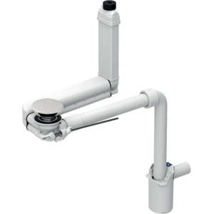 Geberit ONE - Икономичен сифон за умивалник с излив за умивалници със скрит преливник, диаметър 40 мм, бял 152.061. 01.1 (152.061.01.1)