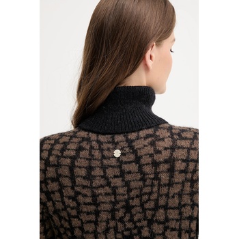 JOOP! Пуловер с вълна Joop! в кафяво от лека материя с поло 30048423 (30048423)