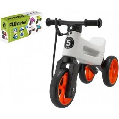 FUNNY WHEELS Rider SuperSport biele/oranžová 2v1+popruh 28/30cm