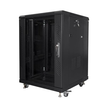 Lanberg Комуникационен шкаф Lanberg rack cabinet 19" free-standing 15U/600x600 (flat pack) black (FF01-6615-12B)