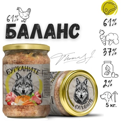 Benvita Баланс - стерилизирана храна за кучета с пилешко и зеленчуци 500 гр