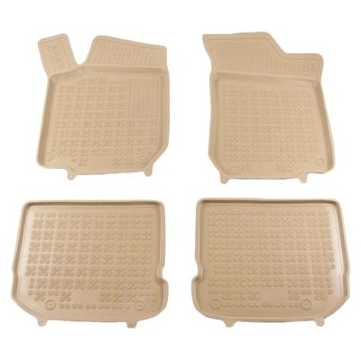Гумени стелки за Golf 4 / Bora / Beetle / Jetta / Skoda Octavia 1 (1997-2010) / Seat Leon / Seat Toledo (1999-2005) - тип леген бежови