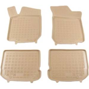 CarMart Гумени стелки за Golf 4 / Bora / Beetle / Jetta / Skoda Octavia 1 (1997-2010) / Seat Leon / Seat Toledo (1999-2005) - тип леген бежови
