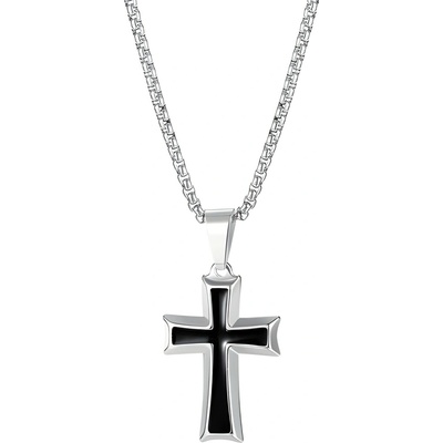 Harahu Náhrdelník FI-22854 Strieborná/Čierna