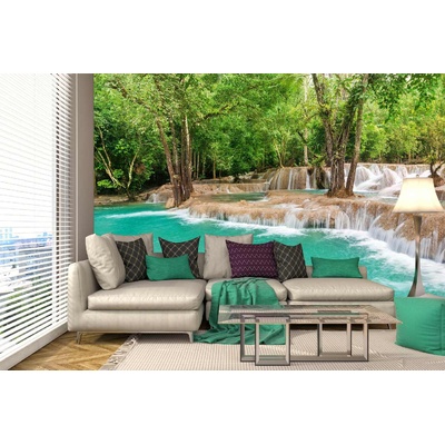 DIMEX ART Самозалепваща се флизелинова фототапета каскаден водопад 375 x 250 см