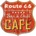 Ceduľa Route 66 Cafe štít