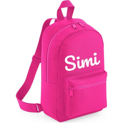 BagBase ruksak s menom Pastel - ružový fuchsia