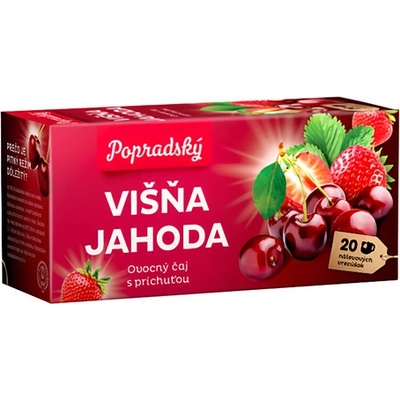 POPRADSKÝ čaj ovocný višňa a jahoda 40 g