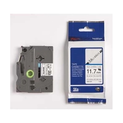 HSE231 smršťovací bužírka, bílá/černá, šíře 11,7mm HSE231