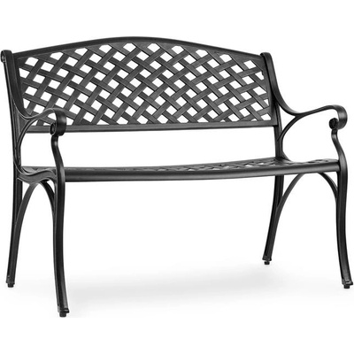 Blumfeldt Pozzilli BL, záhradná lavička & podložka na sedenie, čiena/sivá (GDW27-Pozzilli BL)