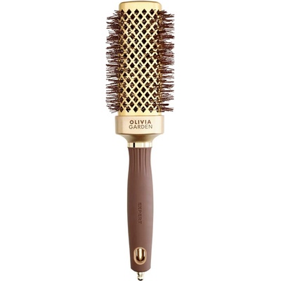 Olivia Garden Expert Blowout Straight Square Brush Gold & Brown 40 mm