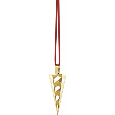 Georg Jensen Pozlacená vánoční ozdoba Holiday Cornet 2025 sběratelská edice, zlatá barva, kov