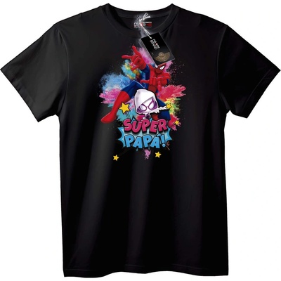 NOONEBRAND Тениска Супер Татко Spider-Man - 7XL, Black