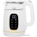 Adler AD 1305 WG, 2200 W, 1, 7 л, Сензорно управление, Филтър за люспи, Пластмаса-стъкло, Бяло-Арани, Електрическа кана (AD 1305 WG)