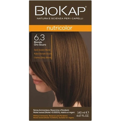 Biokap NutriColor barva na vlasy Tmavý zlatý blond 6.3