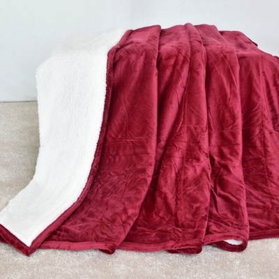 Praktik Deka s ovečkou SILVA bordová Polyester 150x200