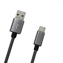MobilNET KAB-0096-USB-TYPEC Dátový a nabíjací USBUSB-C, 2A, 1m, sivý